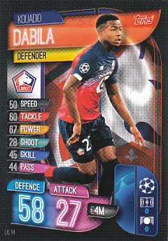 Kouadio Dabila LOSC Lille 2019/20 Topps Match Attax CL #LIL14